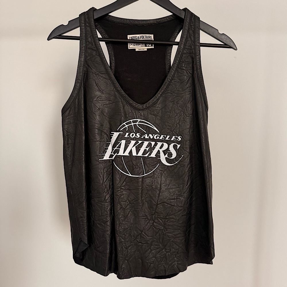 Zadig & Voltaire x NBA LA Lakers Leather Top